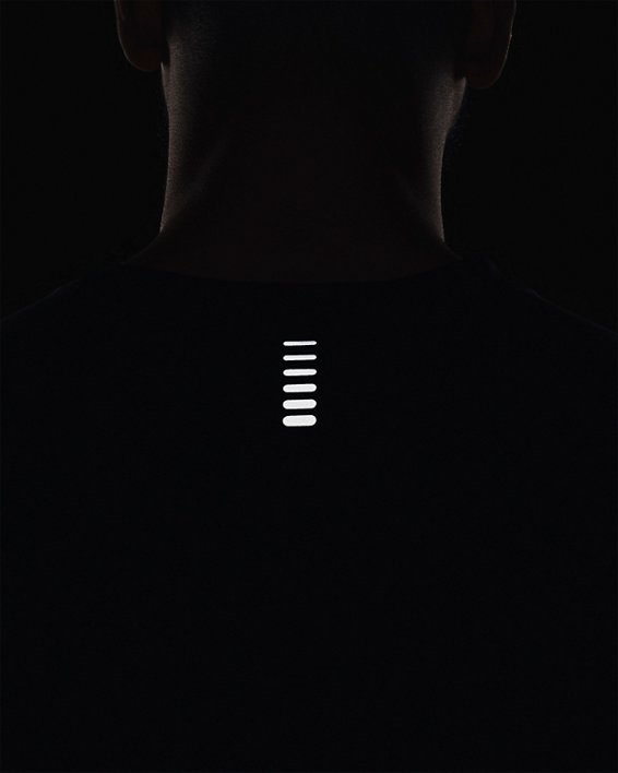 男士UA Iso-Chill Run Laser T恤, Black, pdpMainDesktop image number 3